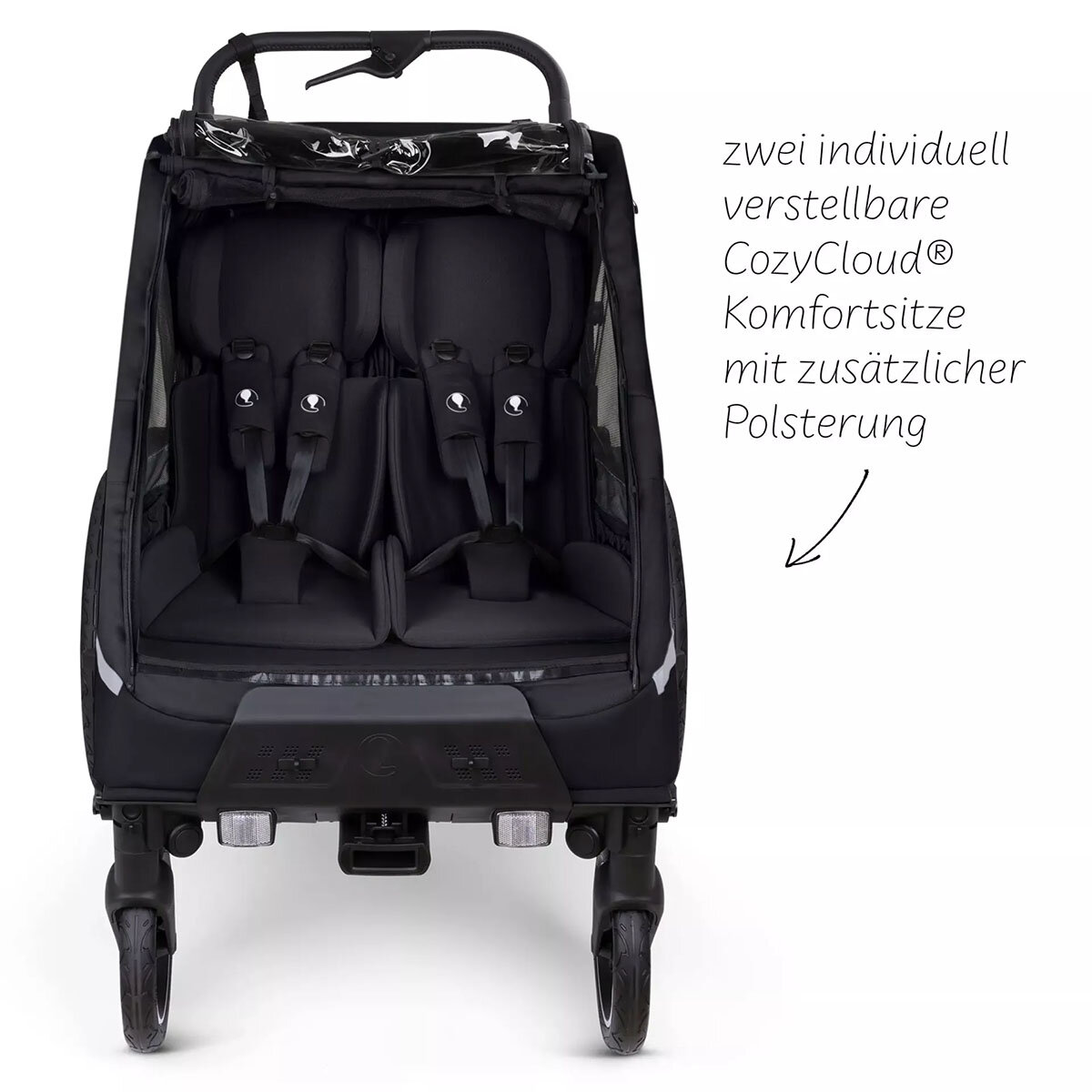 ABC Design GmbH ABC Design Fahrradanhänger Tour mit 2 Komfortsitzen & Lufträdern