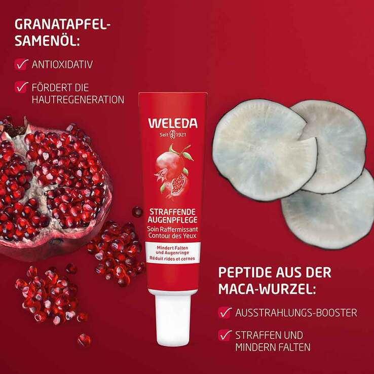 Weleda straffende Augenpflege Granatapfel & Maca, 12 ml