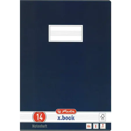 Herlitz Notenheft A4 FSC-Mix Lineatur 14, 8 Blatt