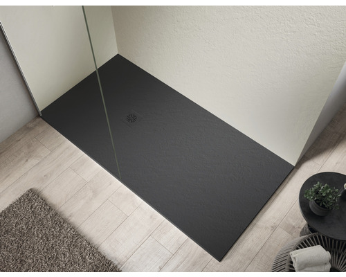 Jungborn douchebak CENTO 90 x 90 x 2,4 cm zwart mat