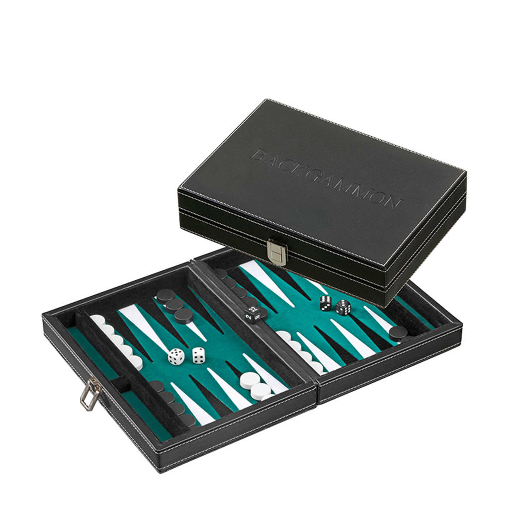 Backgammon Tinos klein groen 23x16,5cm Backgammon Tinos klein groen (23x16,5 cm)