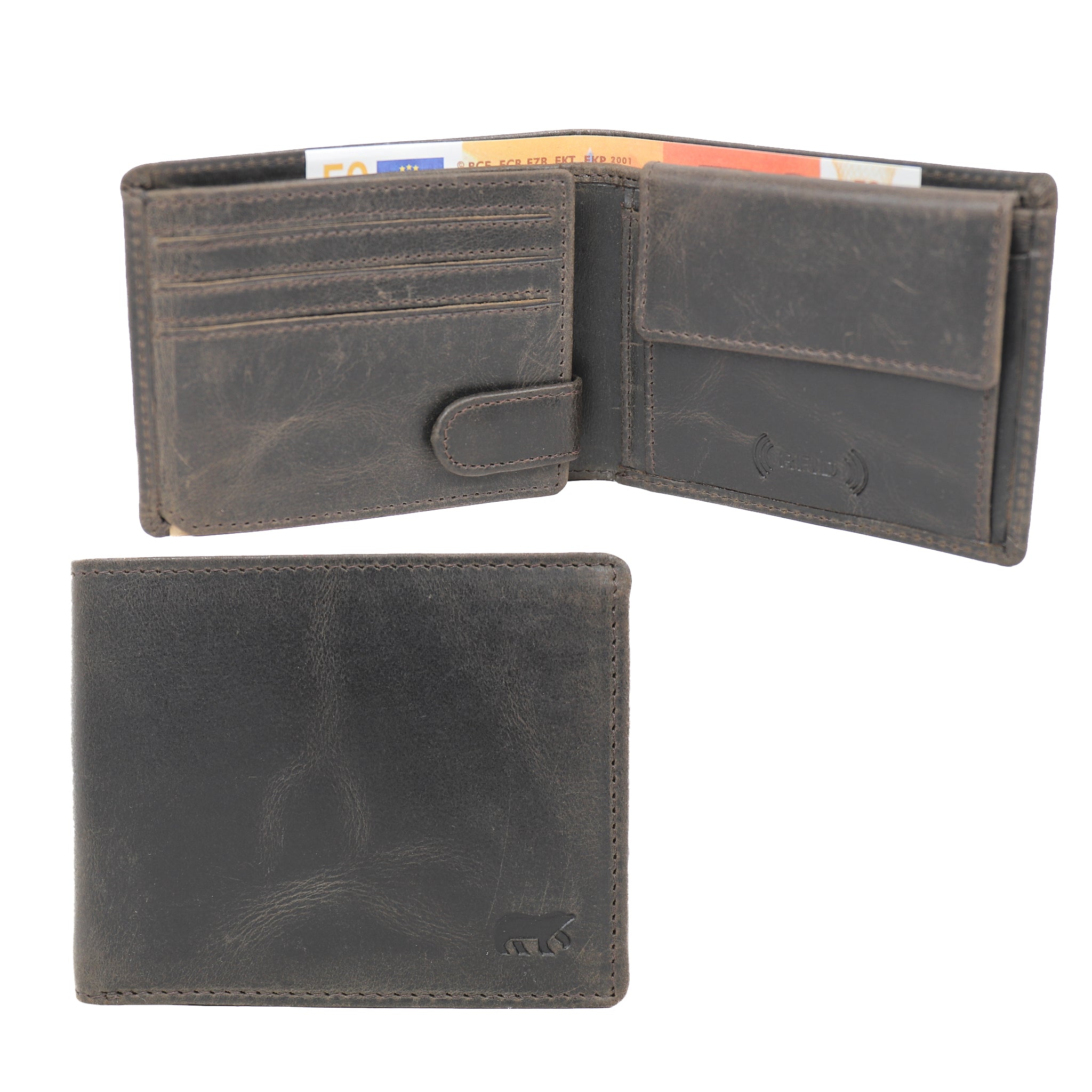 Billfold 'Joost' vintage grijs Vintage grijs