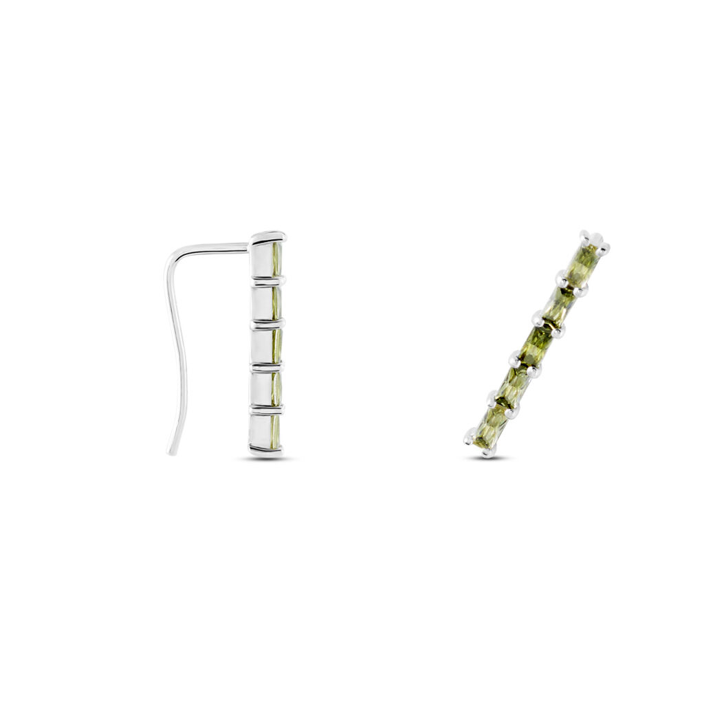 Boucles D'oreilles Grimpantes Alexander Argent Blanc Oxyde