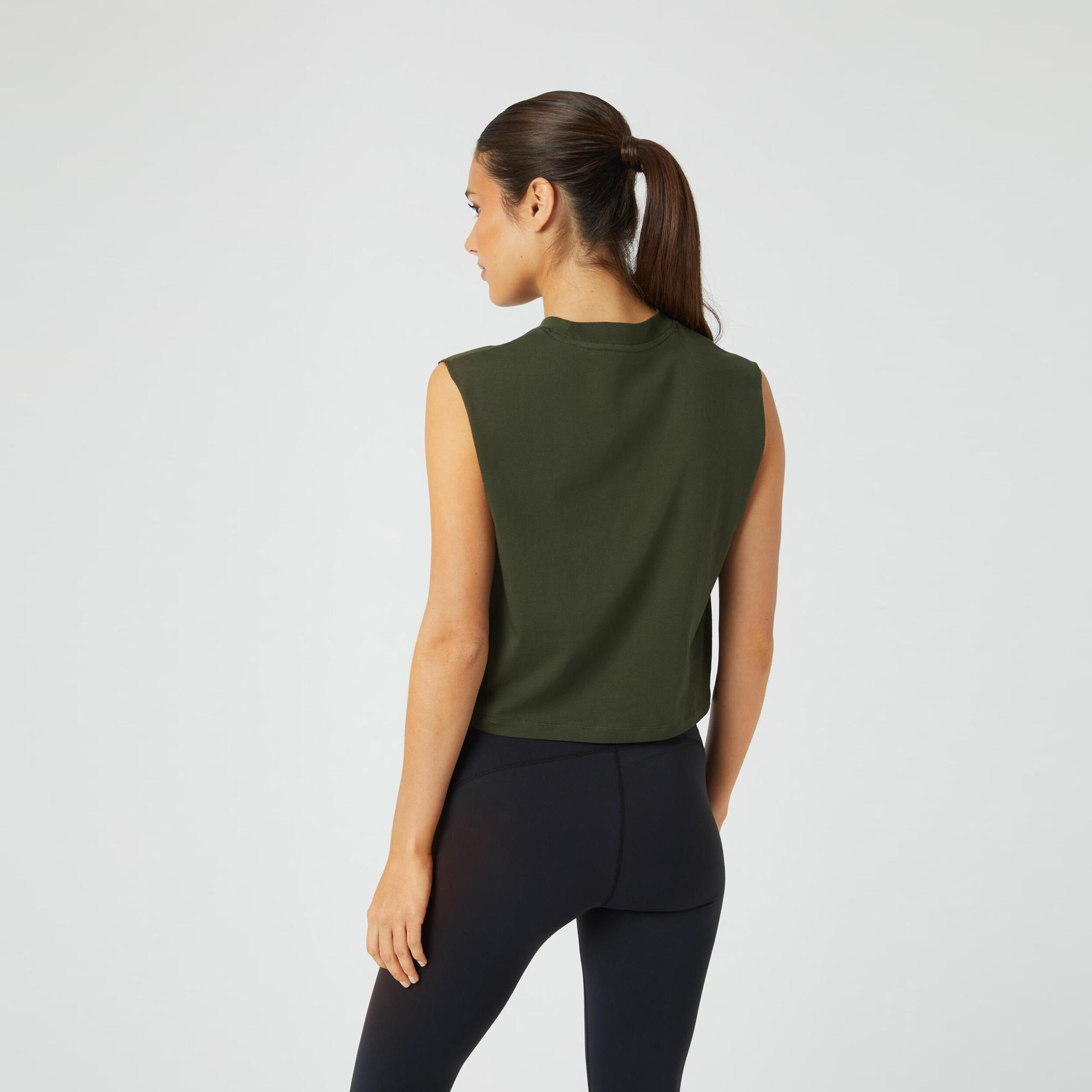Björn Borg Cropped Débardeur Tank Top Femmes - Vert Foncé