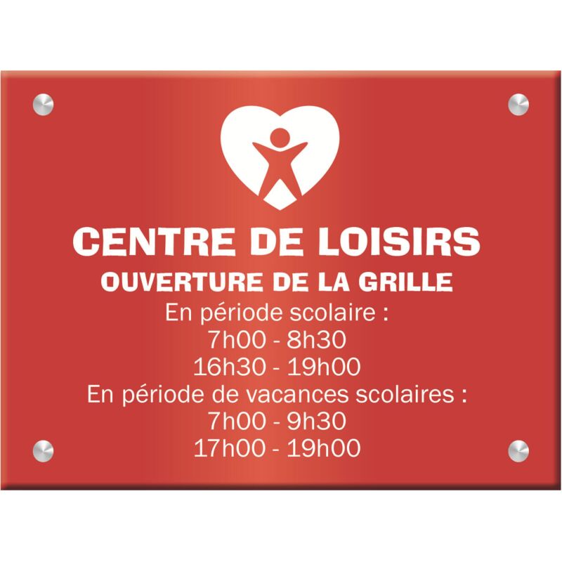 Plaque signalétique personnalisable Plexi Color aspect brillant