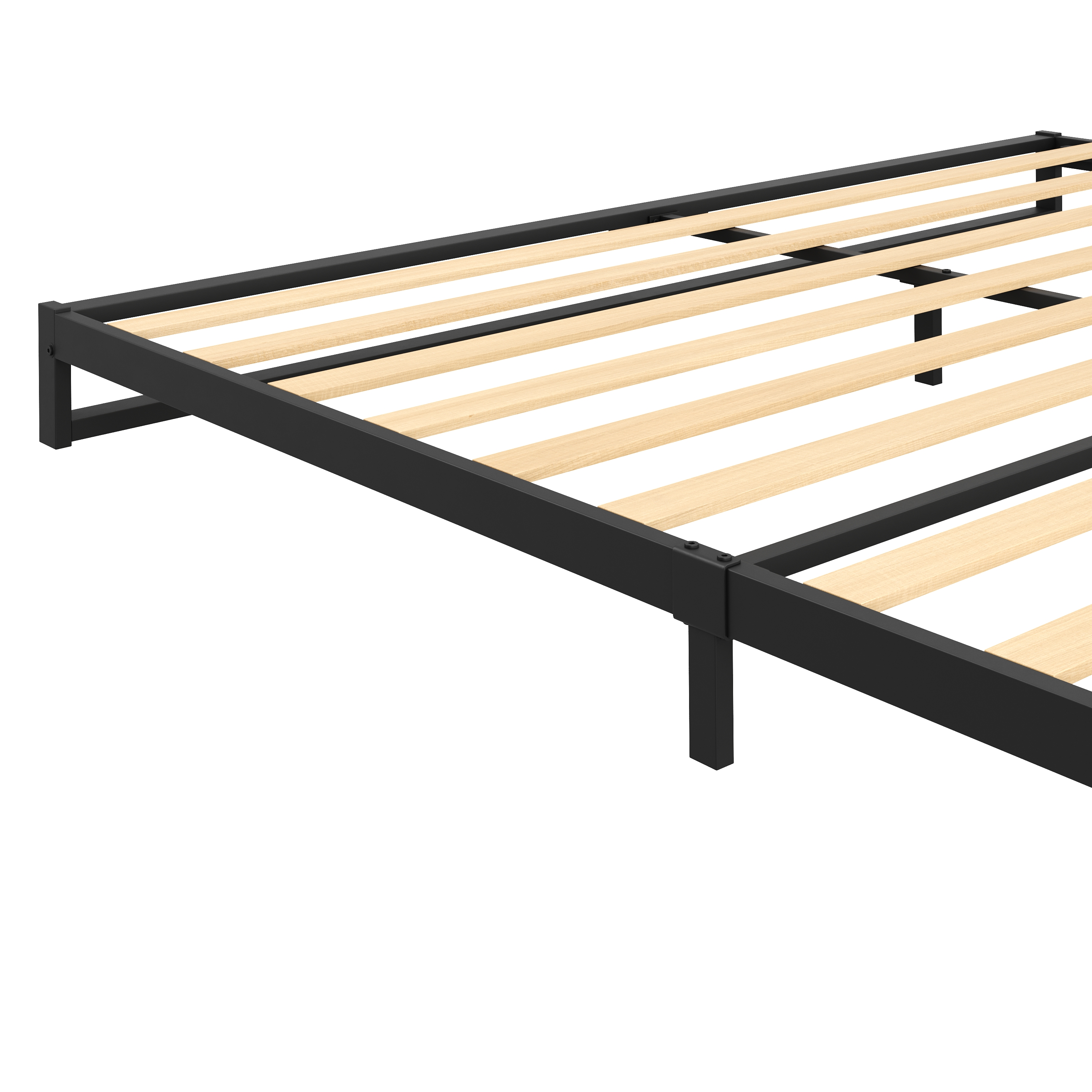 Metallbett HERTA 180 x 200 cm schwarz/natur