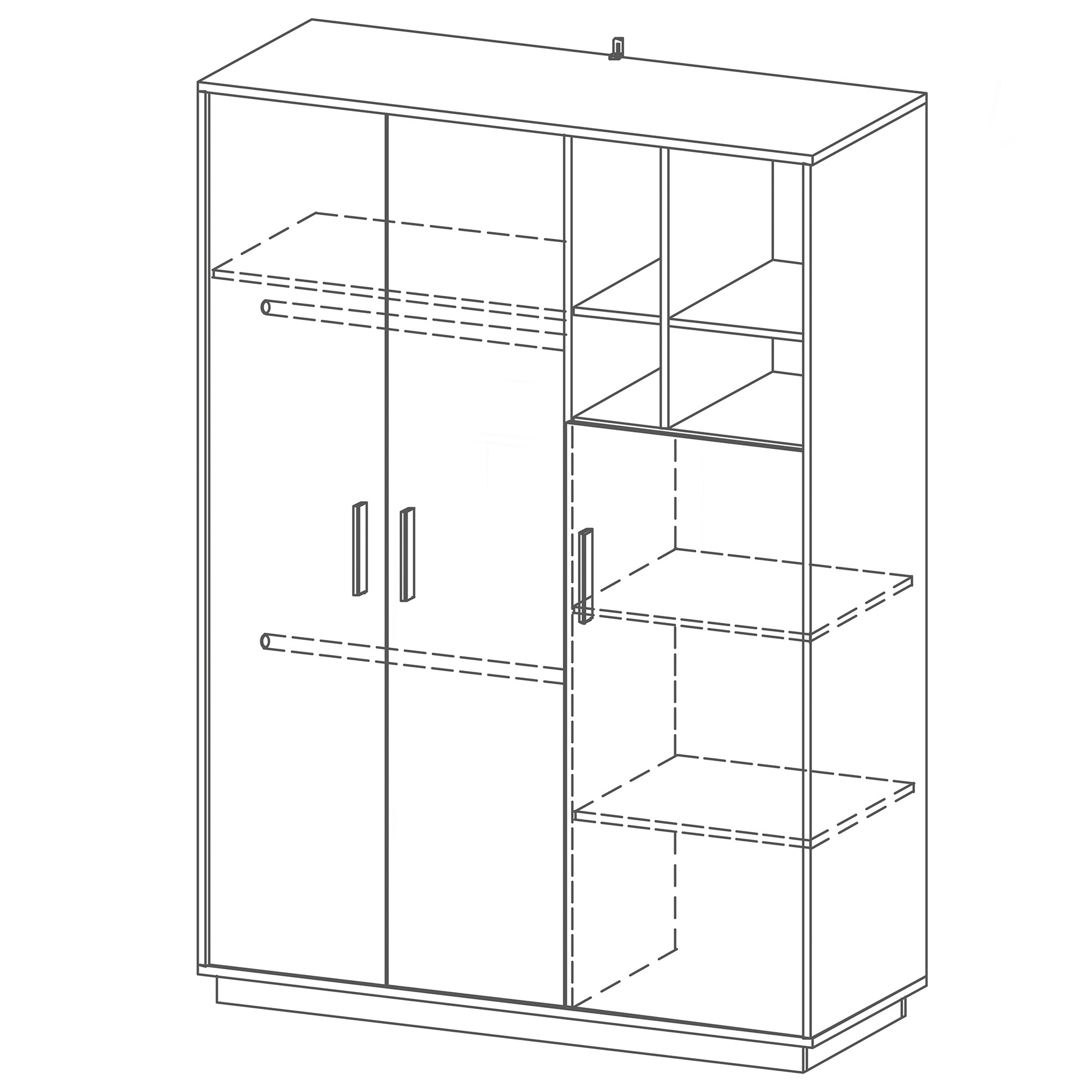 roba Kleiderschrank 3 türig Olaf