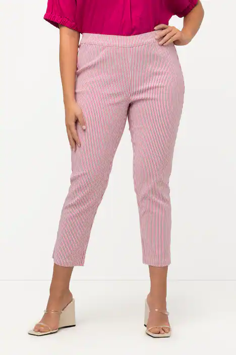 7/8-Bengalinhose Sienna, gemustert, schmales Bein, fuchsia pink