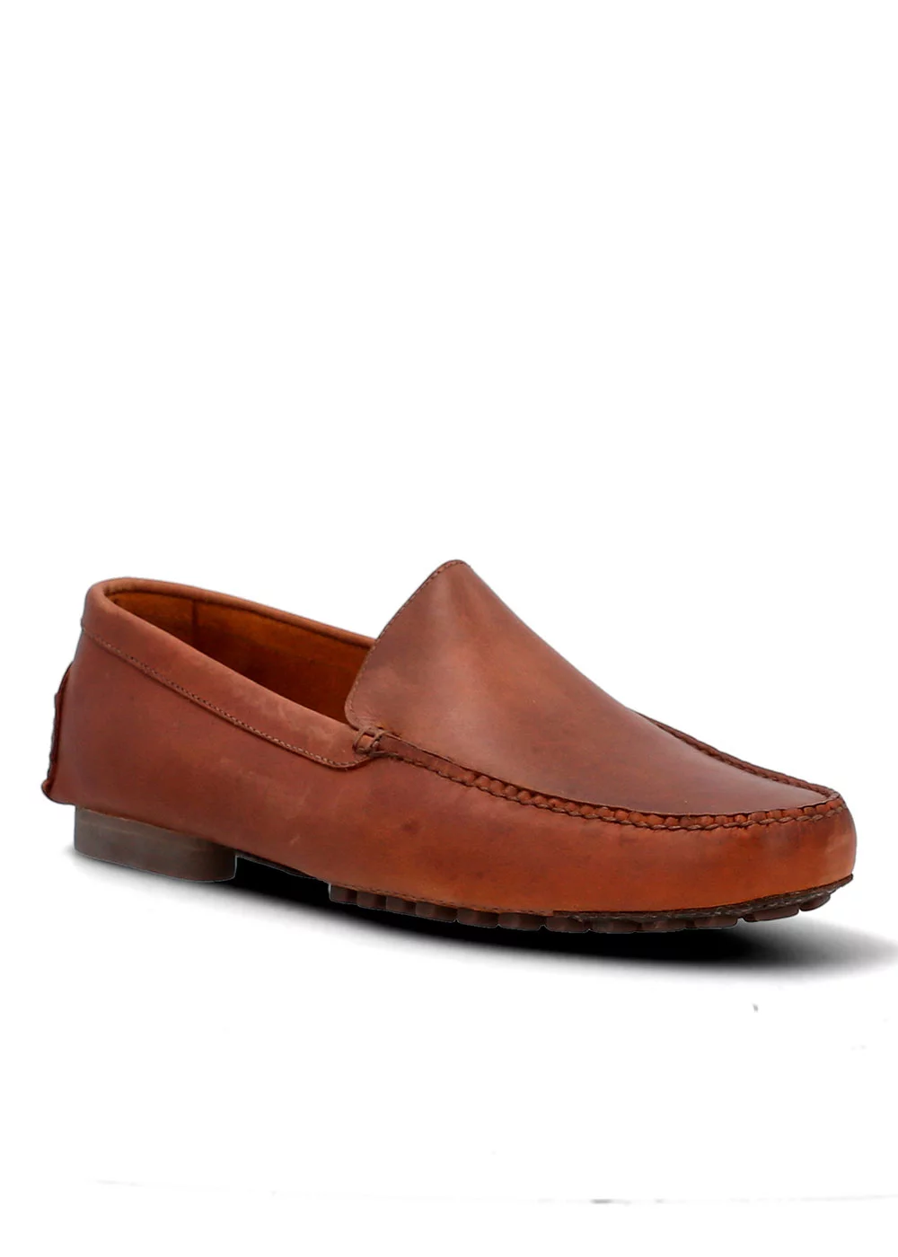 MOCASSIN HORSESHOE DRIVER CUIR MARRON 2