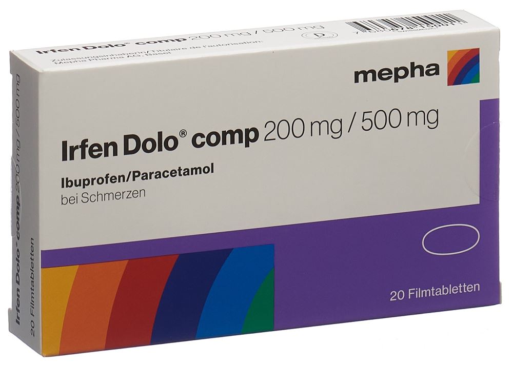 IRFEN comp<br>20 Stück, Blister, Filmtablette, 200 mg/500 mg