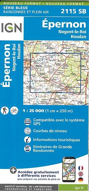 IGN - 2115 SB EPERNON NOGENT LE ROI 1 25 000