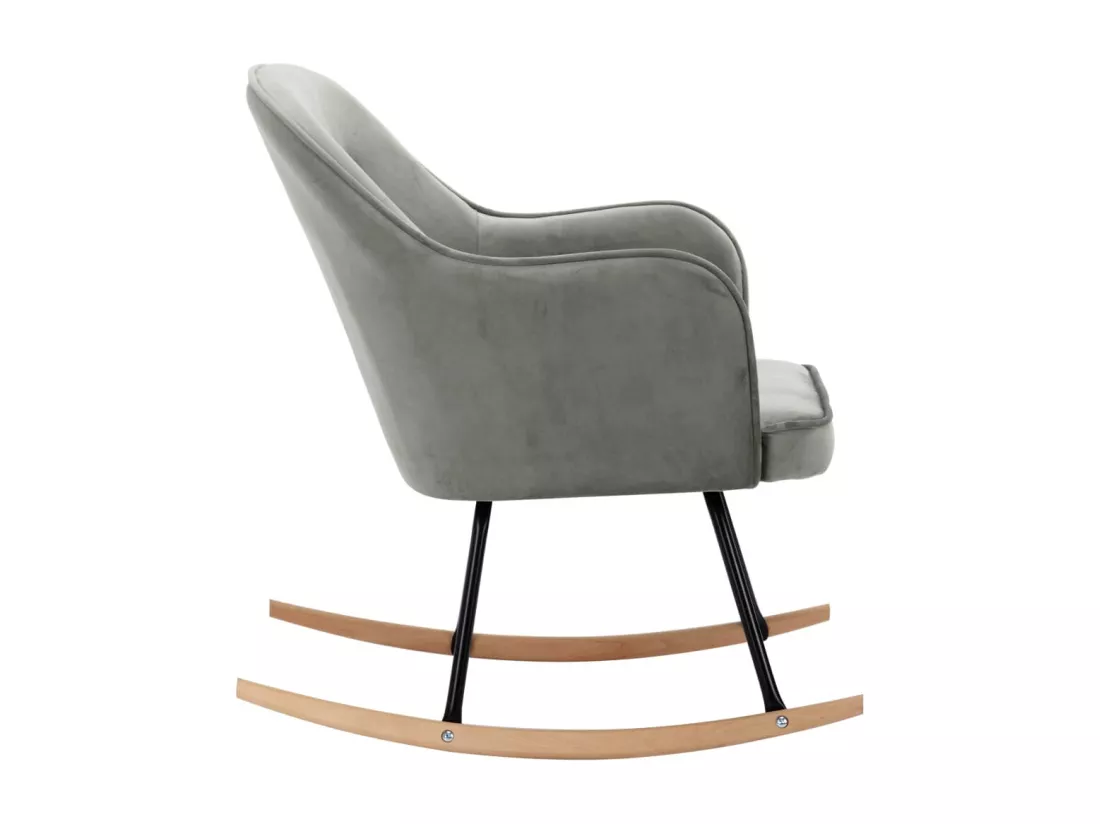 Chaise à bascule Gris Velours