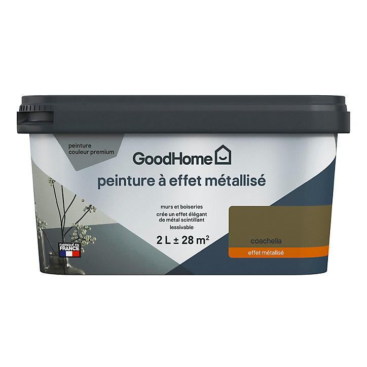 Peinture à effet métallisé GoodHome marron Coachella 2L