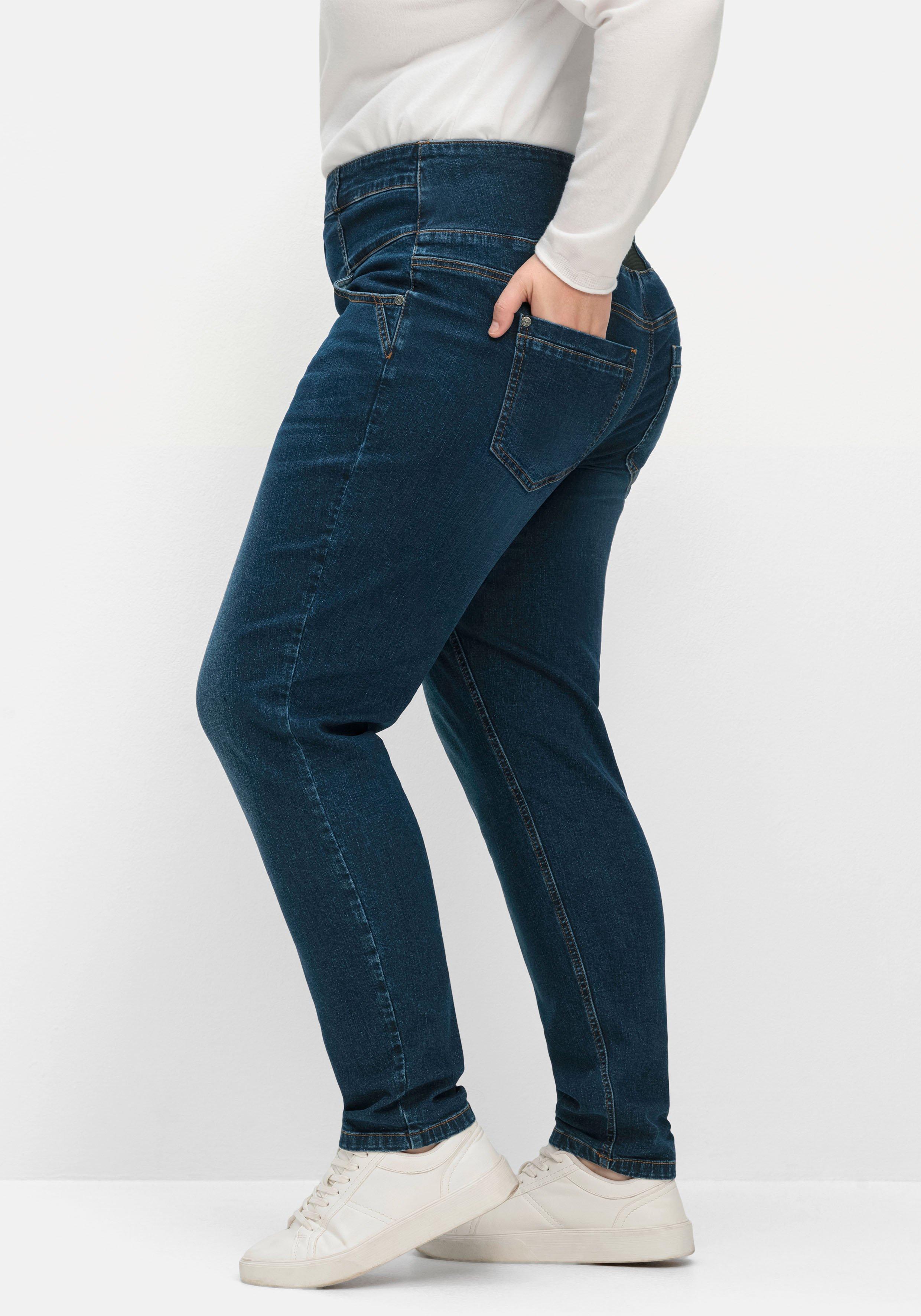 Schmale High-Waist-Jeans in Curvy-Schnitt ANNE