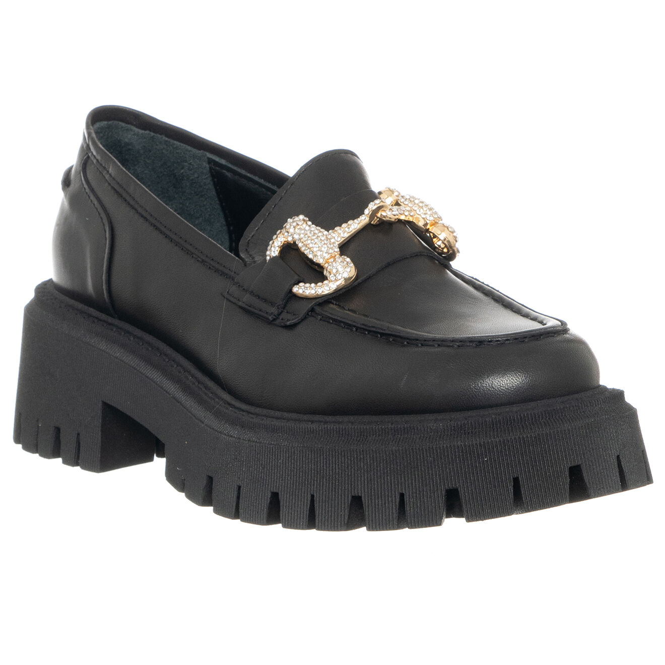 Loretta Pettinari Mocassins en Cuir Oria noirs - Talon 4.5 cm