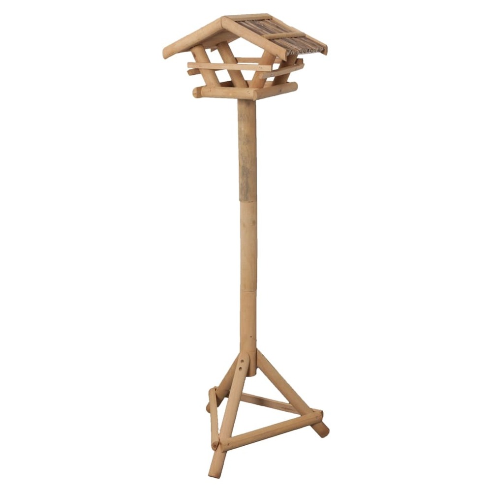 Mangeoire à oiseaux et support lucar 38x28x125 cm naturel