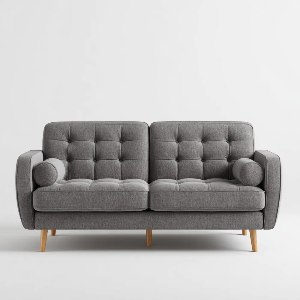 2-Sitzer-Sofa Stoff 150x85x80 cm – Dunkelgrau – Skandinavisches Design