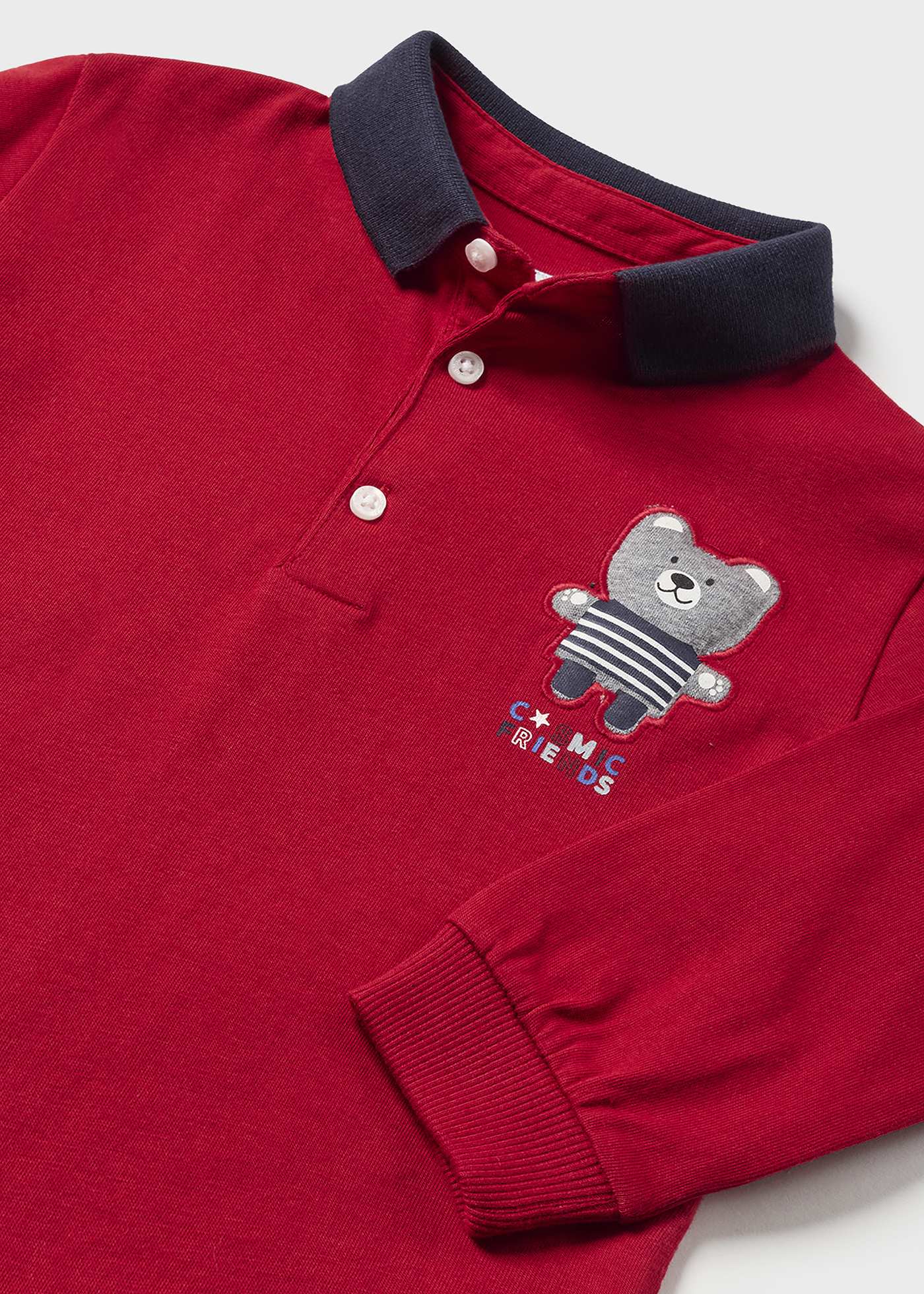 Camisa polo infantil Better Cotton com apliques