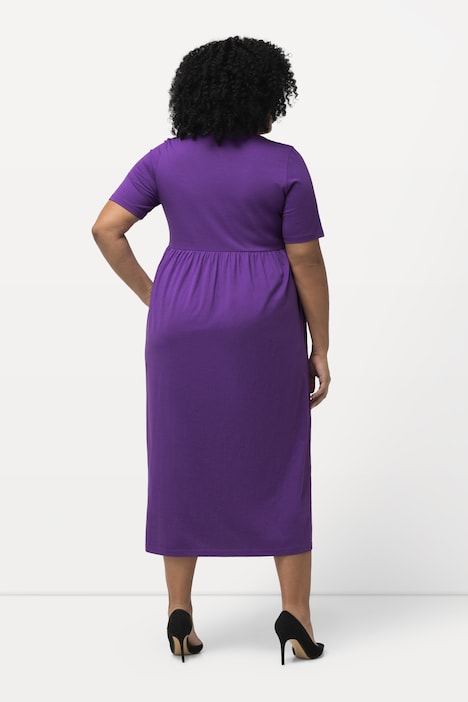 Jerseykleid, A-Linie, Rundhals, Halbarm, Taschen