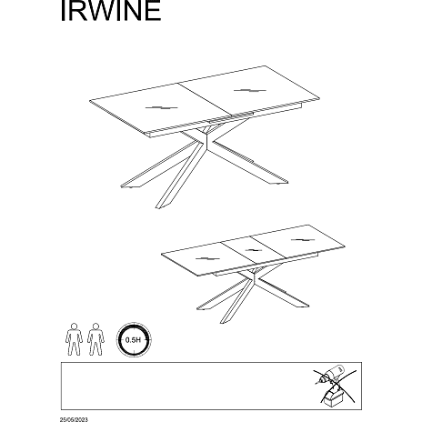 Irwine spisebord - hvid
