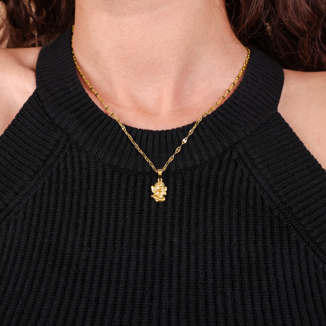 Anhänger 750/18 K Gelbgold Schutzengel