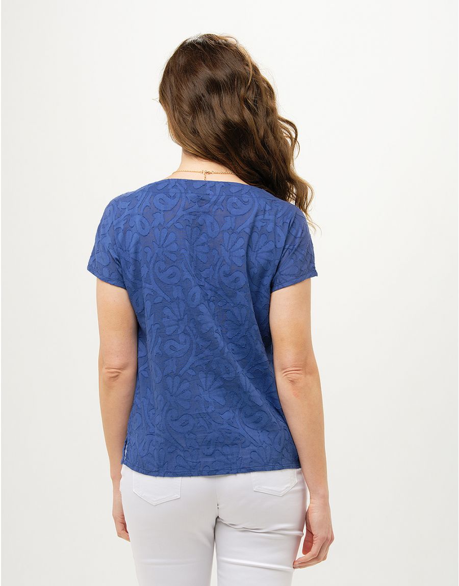 Blouse 100% coton bleu