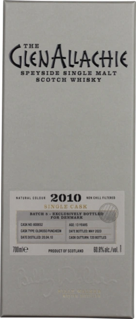 GLENALLACHIE 13 YEARS 2010 OLOROSO PUNCHEON 70CL