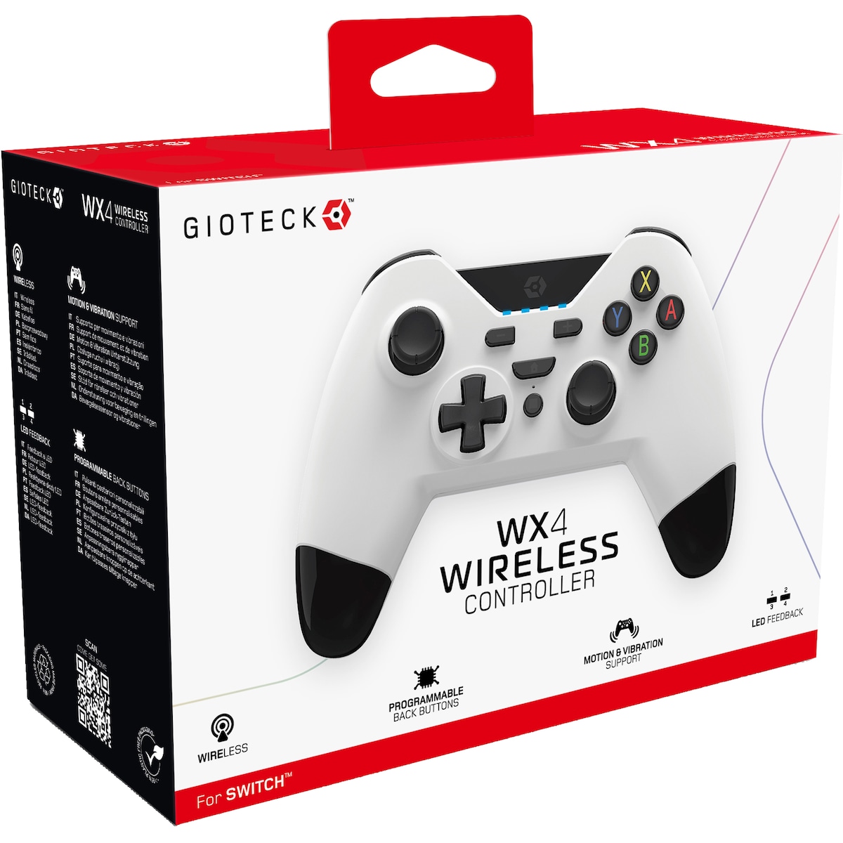 Gioteck WX-4 Nintendo Switch trådløs kontroller (hvit)