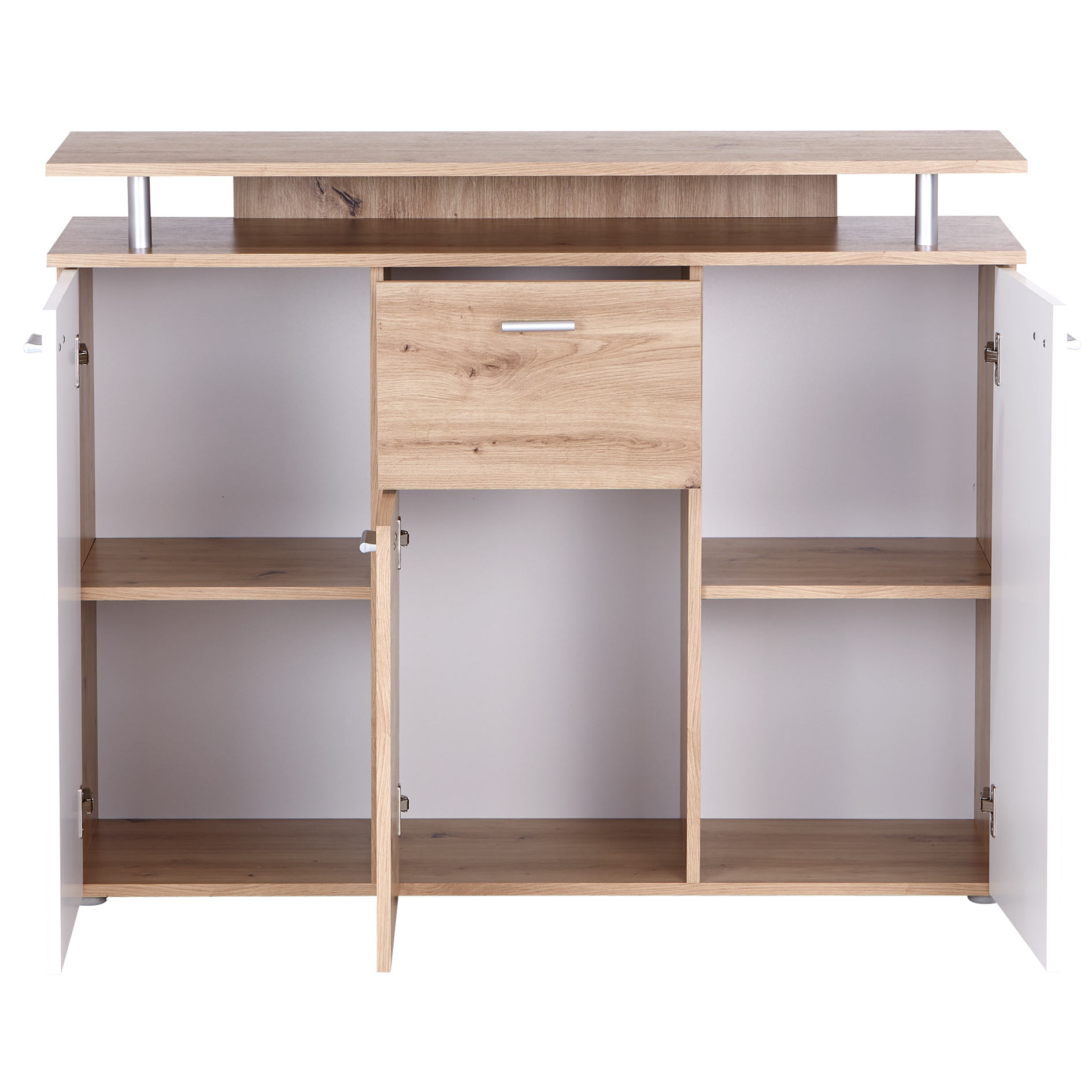 Kommode - Artisan Eiche-weiß - ein Schubkasten - 117 cm