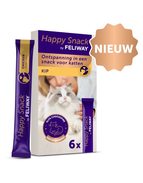 Feliway Happy Snack - Kattensnack - Kip 15 g 6 stuks Voor Katten Vanaf 12 Weken