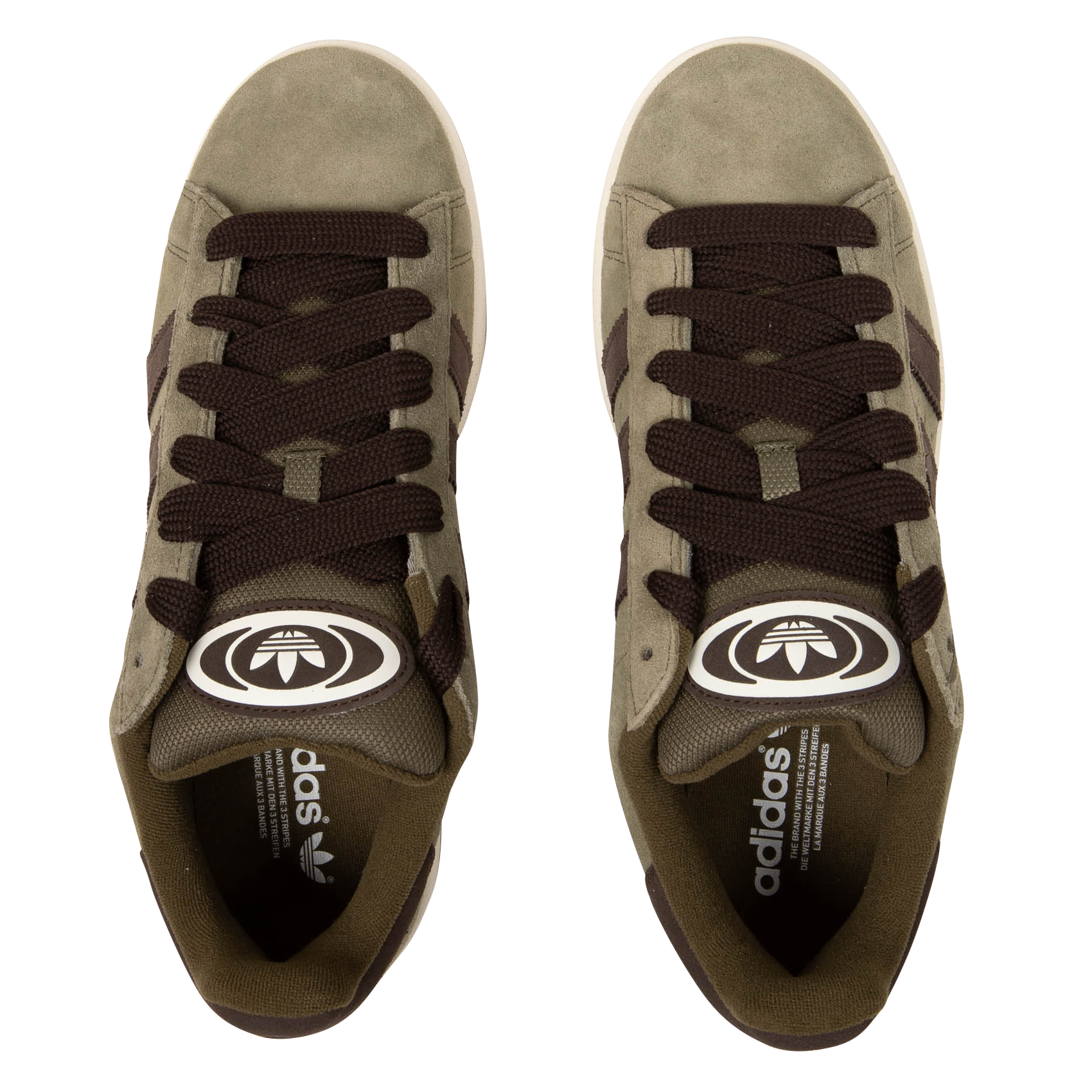CAMPUS 00s - Baskets basses en cuir velours | Kaki