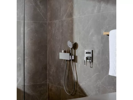 Pommeau de douche HANSGROHE Raindance Select S EcoSmart 120 3 jets chromé + flexible de douche 2 m HANSGROHE Isiflex chromé