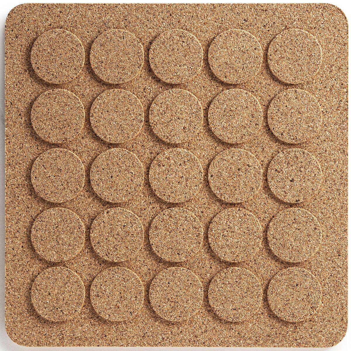 Square Dots gryteunderlag, naturell kork