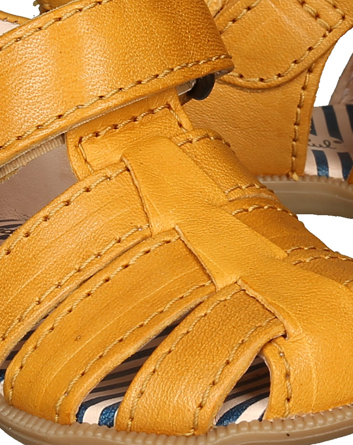 Lauflern-Sandalen PAULI mit Klett in ocker