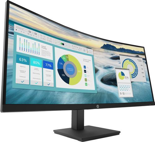 HP - P34hc G4 - WQHD Curved Monitor - Zwart - LED - 34 inch