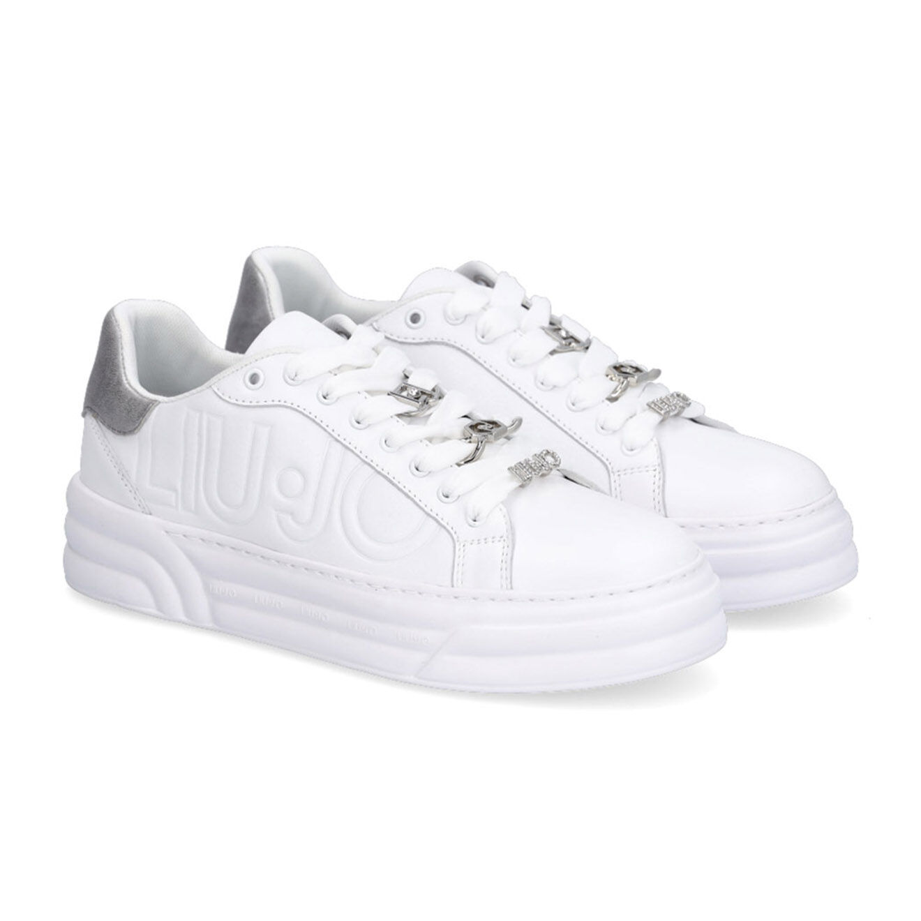 Liu-Jo Sneakers en Cuir Edena blanc/argenté