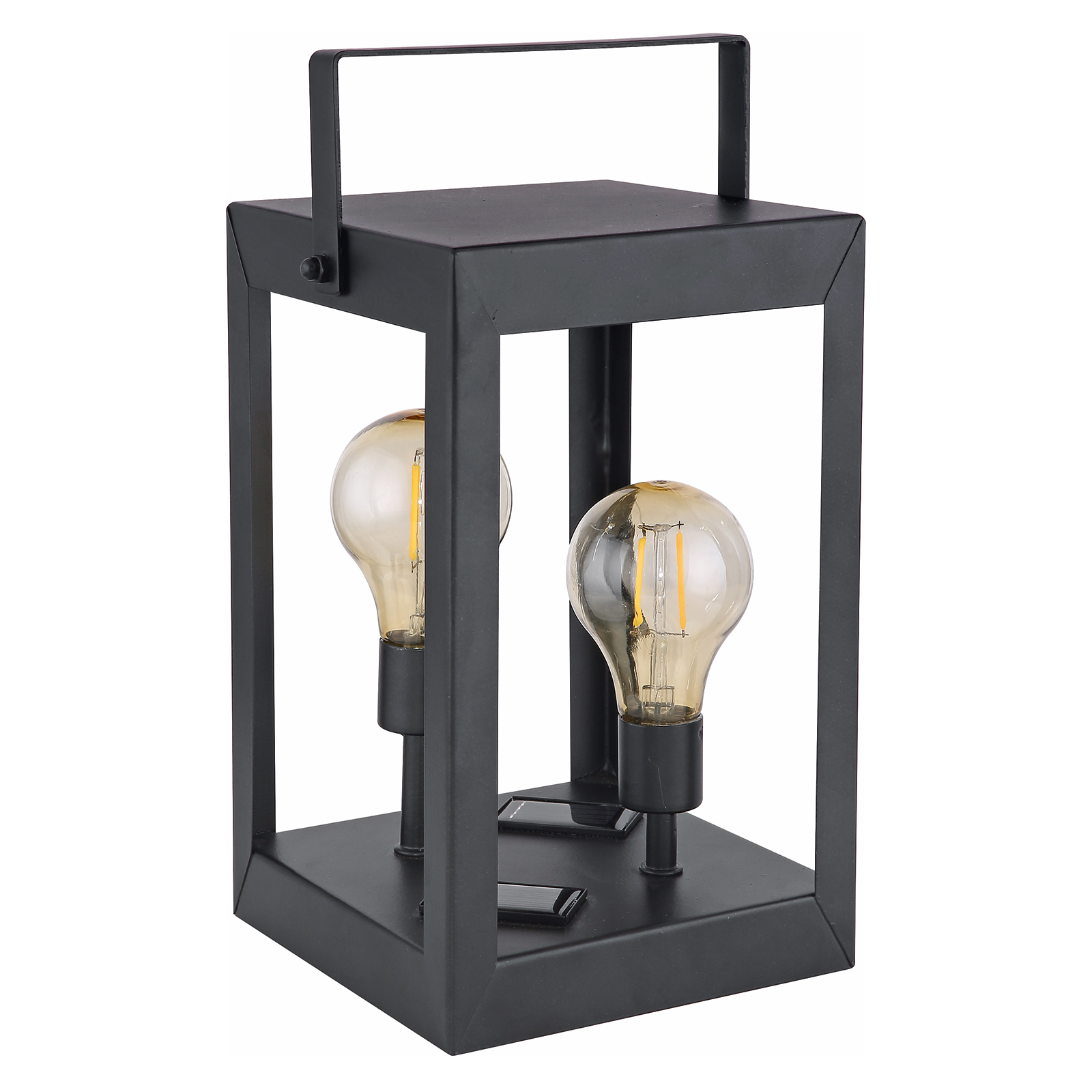 Solar-LED-Dekolaterne - schwarz - 28 cm hoch