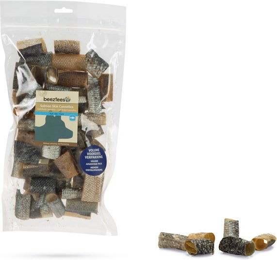 Beeztees hondensnoepjes zalmhuid Canellies 150 g