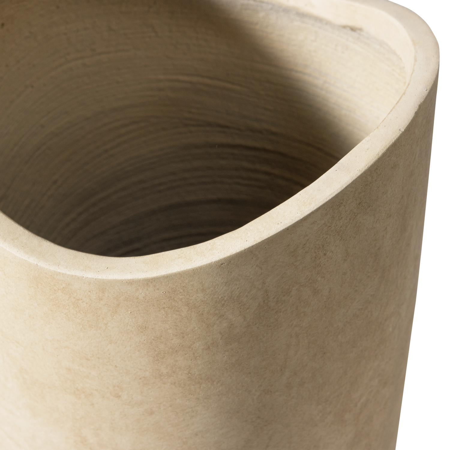 WOOOD vaas|plantenpot Mosi - Fiber Clay - Beige - 75x25 cm