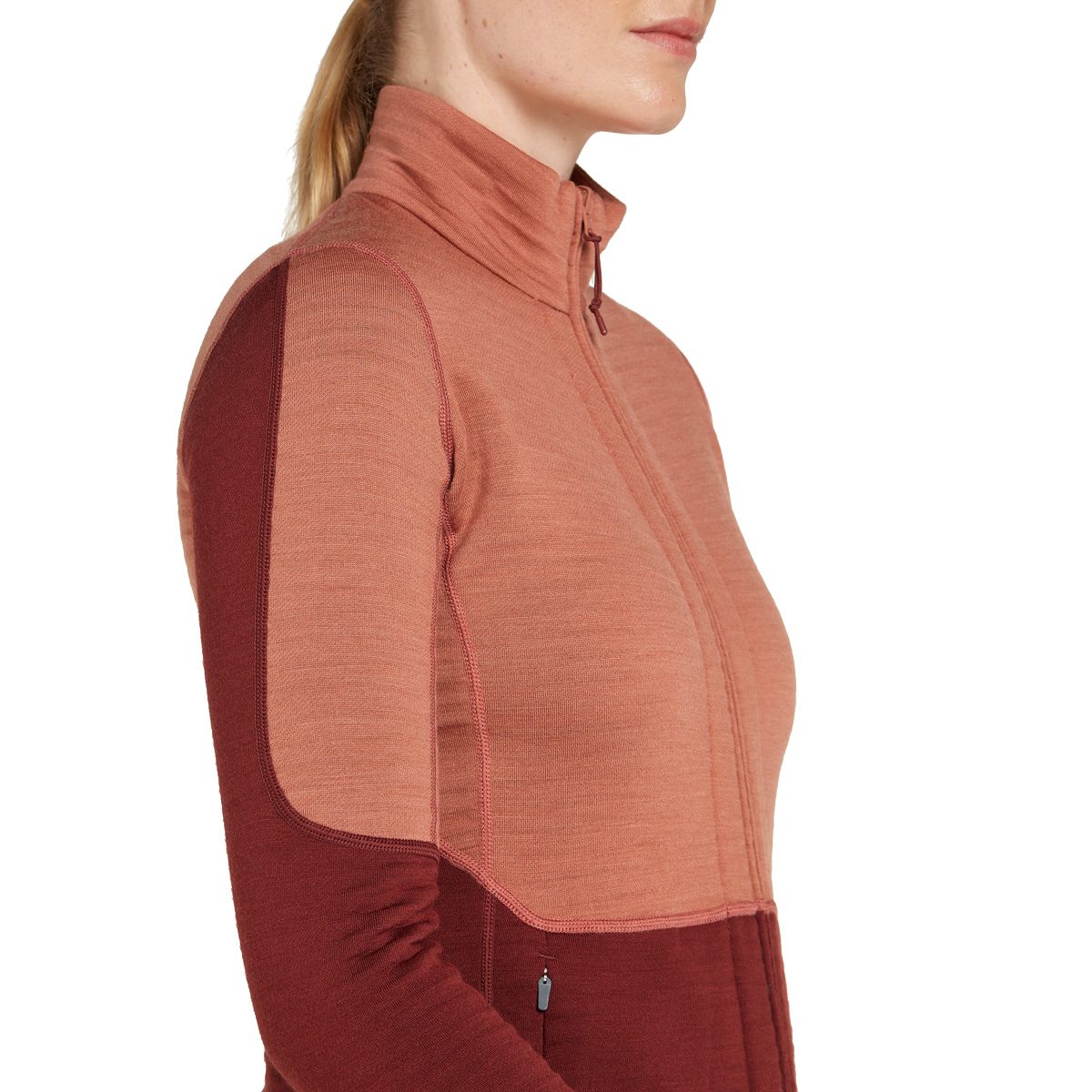 Icebreaker Merino 400 Realfleece™ Descender Fleecejacke Damen cedar wood