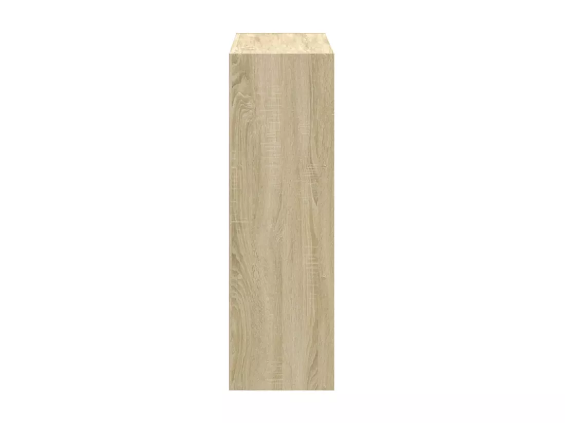 Bibliothèque chêne sonoma 102x32x102 cm bois d'ingénierie