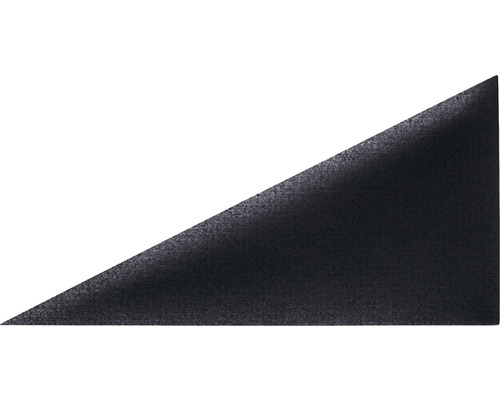 Riviera wandkussenset, driehoek, zwarte fluweellook, 30 x 15 cm, rechterzijde, 2 stuks