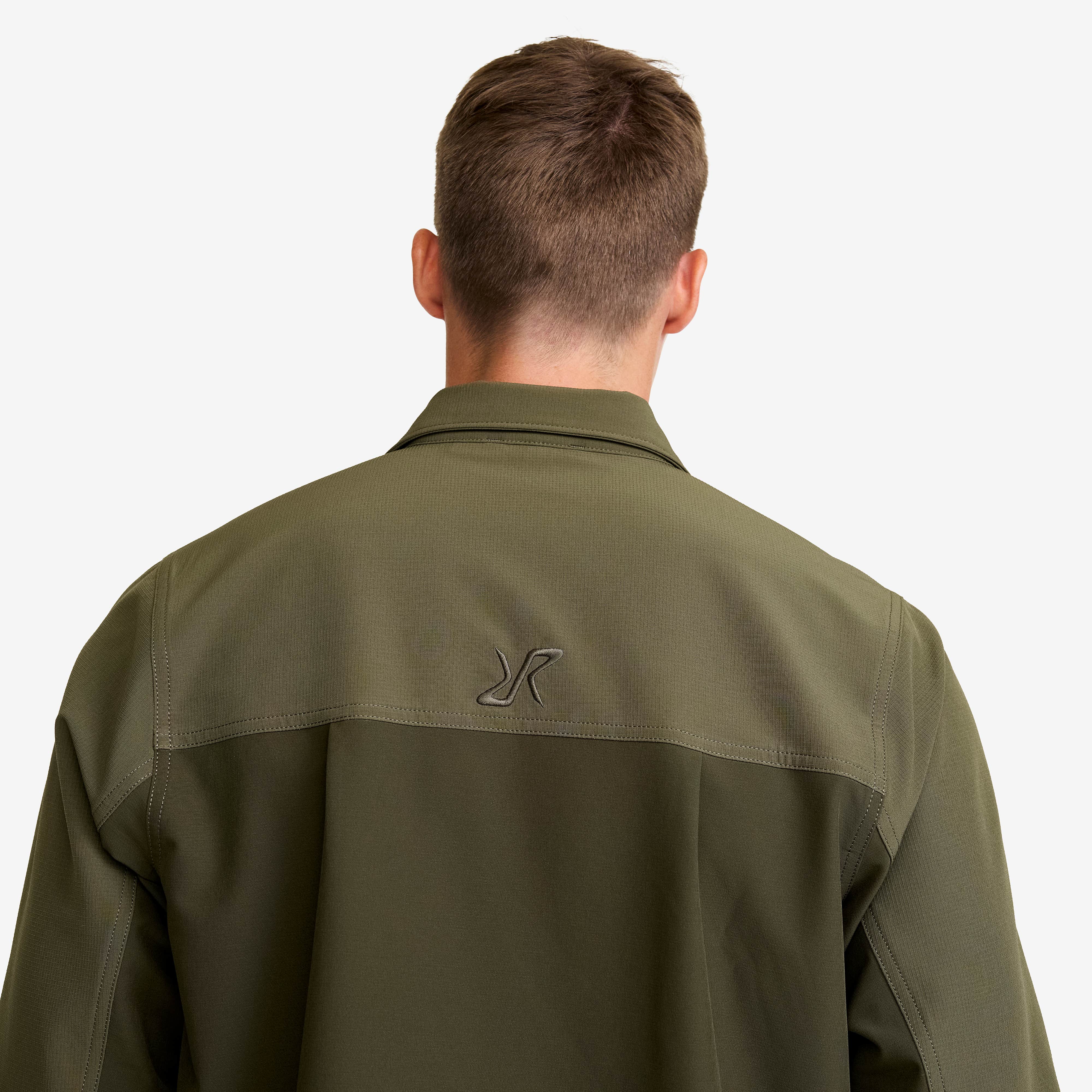 Ridge Half-zip Stretch Shirt Herre Grape Leaf/Forest Night