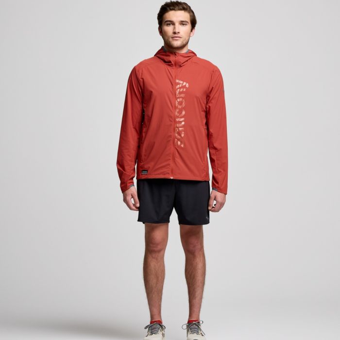 Saucony Herre Jakker Peregrine Packaway Jacket Rød