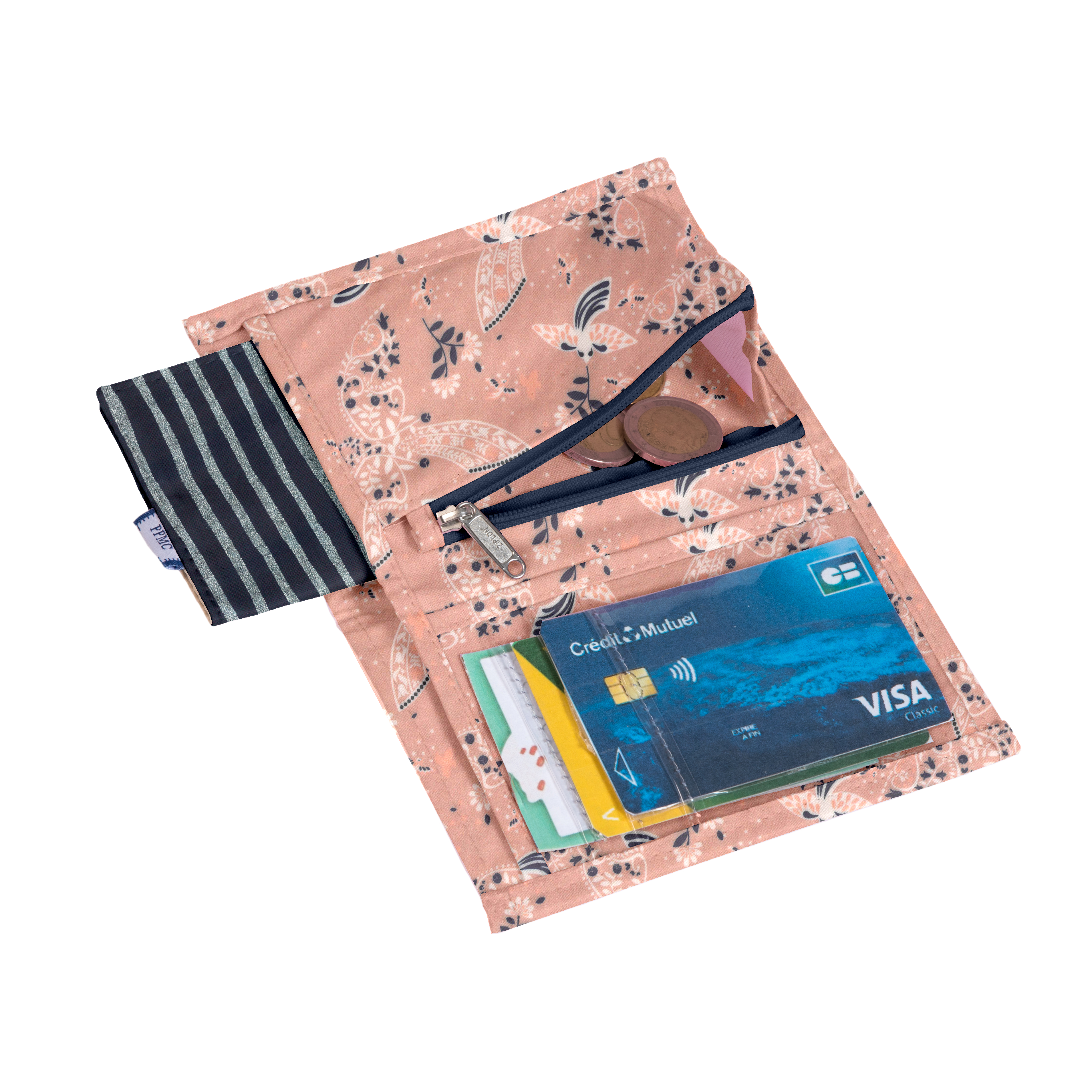 Portefeuille Compact Oiseau Bandana