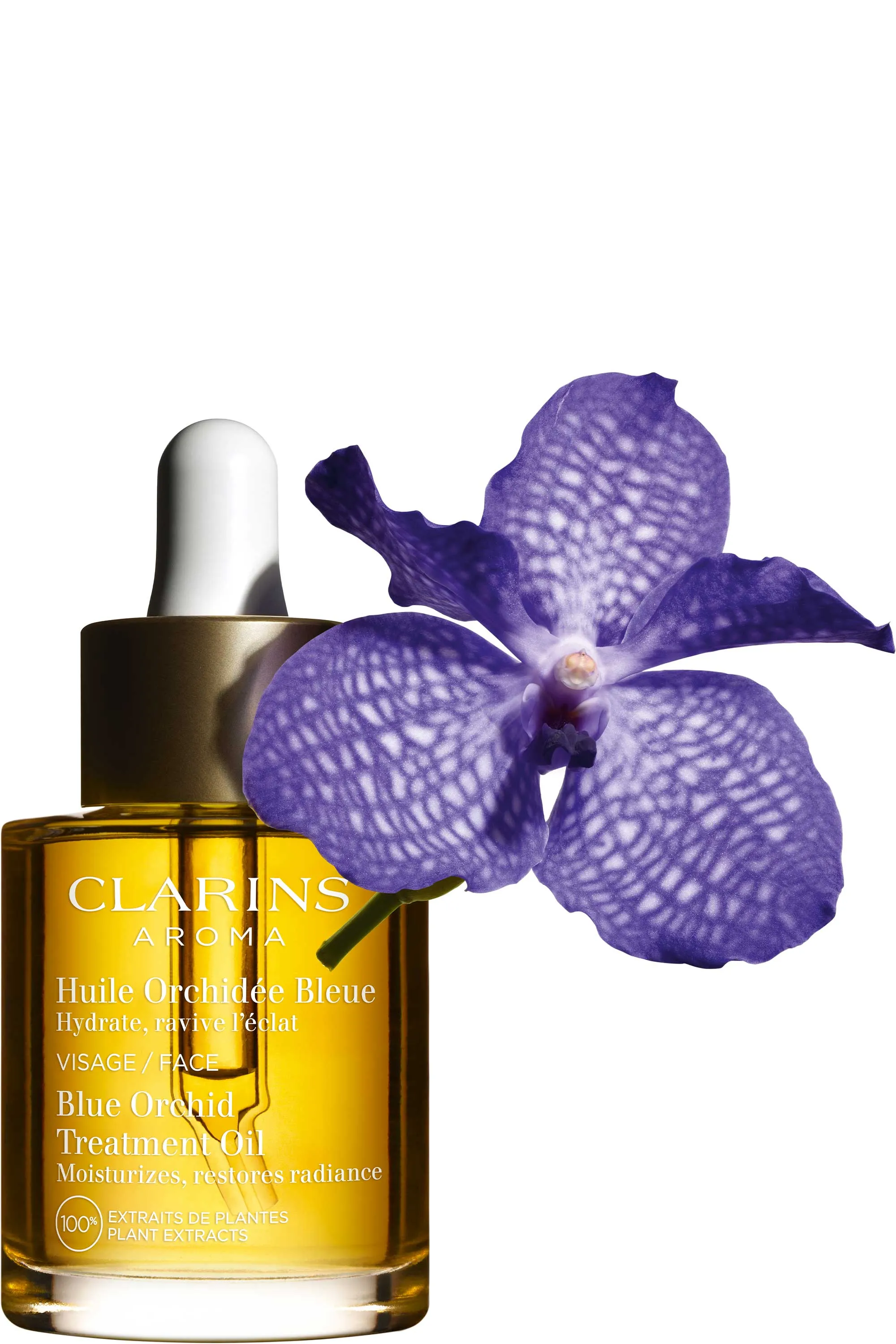 Clarins Huile visage hydratante Orchidée Bleue-30 ml