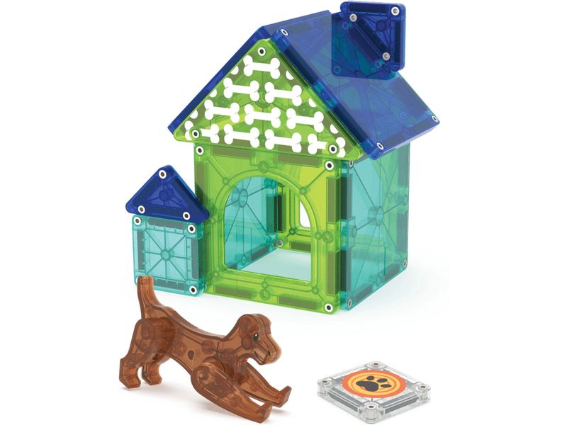 Magna-Tiles Dog House 13 Teile Dog House Bau- und Spielset mit 13 magnetischen Teilen