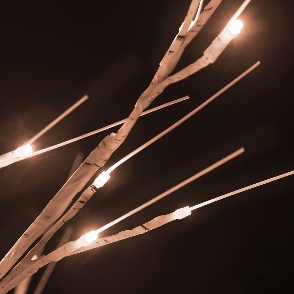 Bouleau blanc à led 48 led blanc chaud 120 cm
