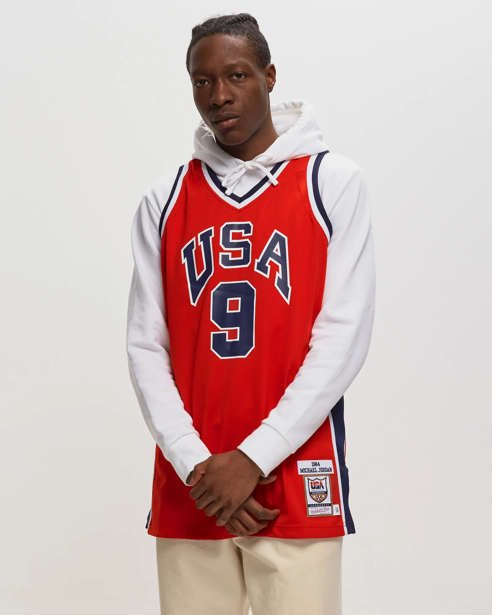 Camisa autêntica da NBA da Mitchell & Ness, Seleção Americana de 1984, Michael Jordan nº 9