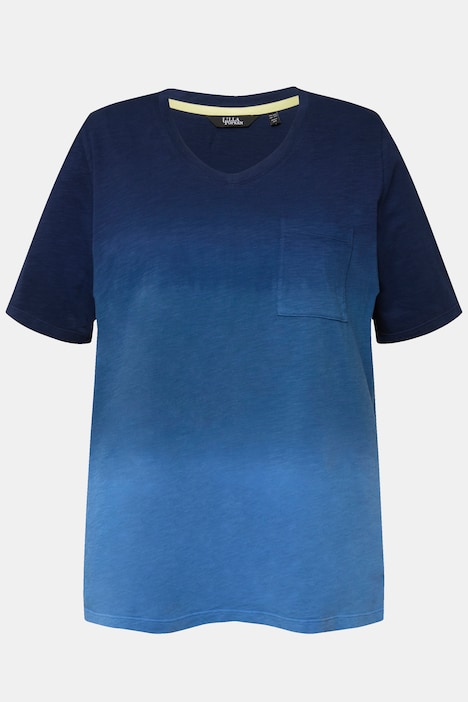 T-Shirt, Farbverlauf, Classic, Rundhals, Halbarm